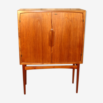 Bar vintage scandinave en teck modèle “Bacchus” par Torbjorn Afdal pour Mellemstrands Mobelfabrik, années 1960