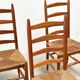 Set of six French dining chairs