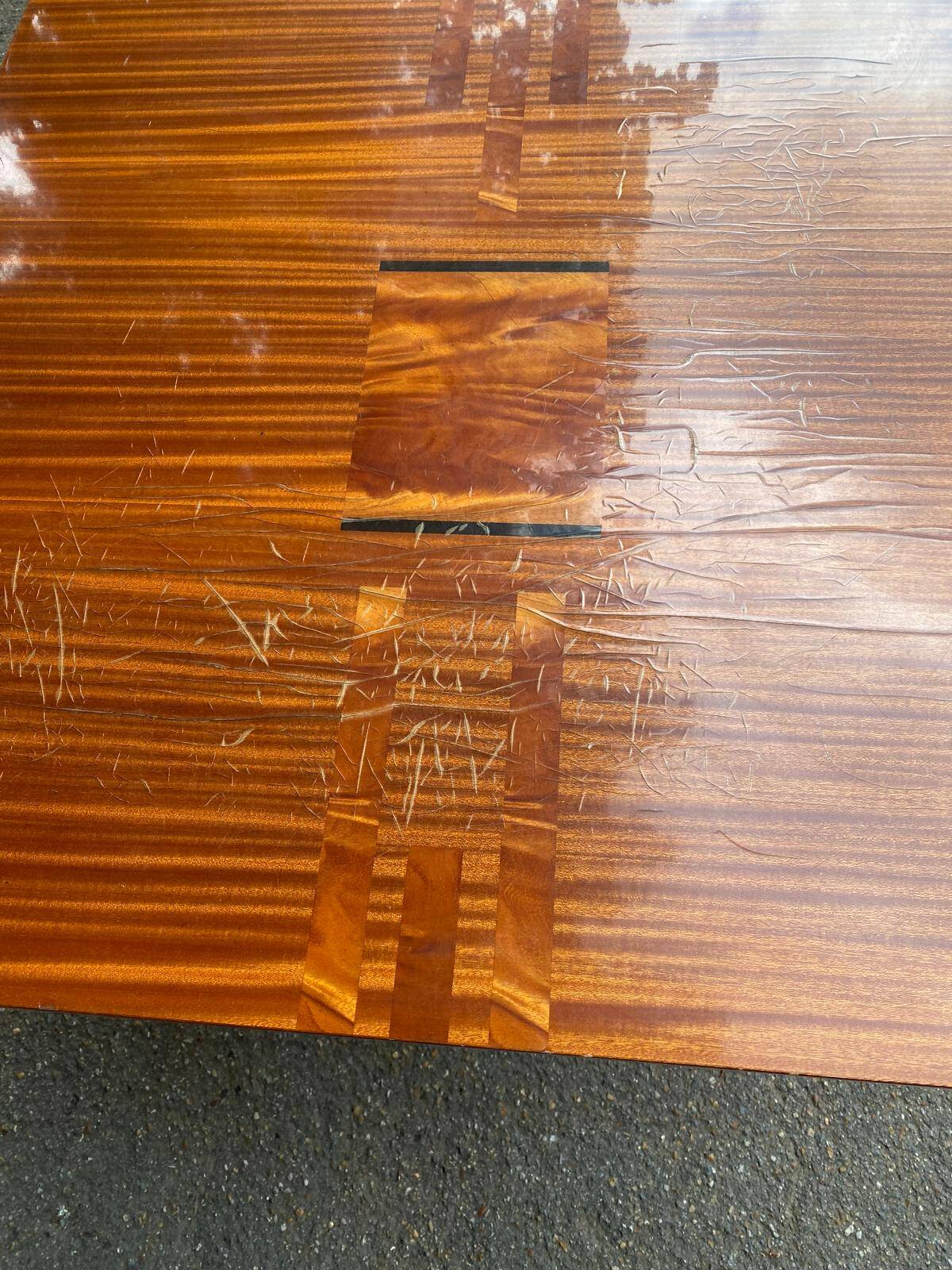 Scandinavian solid wood and rosewood dining table 1960