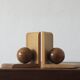 Mid-Century Modern Wooden Bookends, 1950s, Set of 2