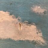 Oil on vintage canvas