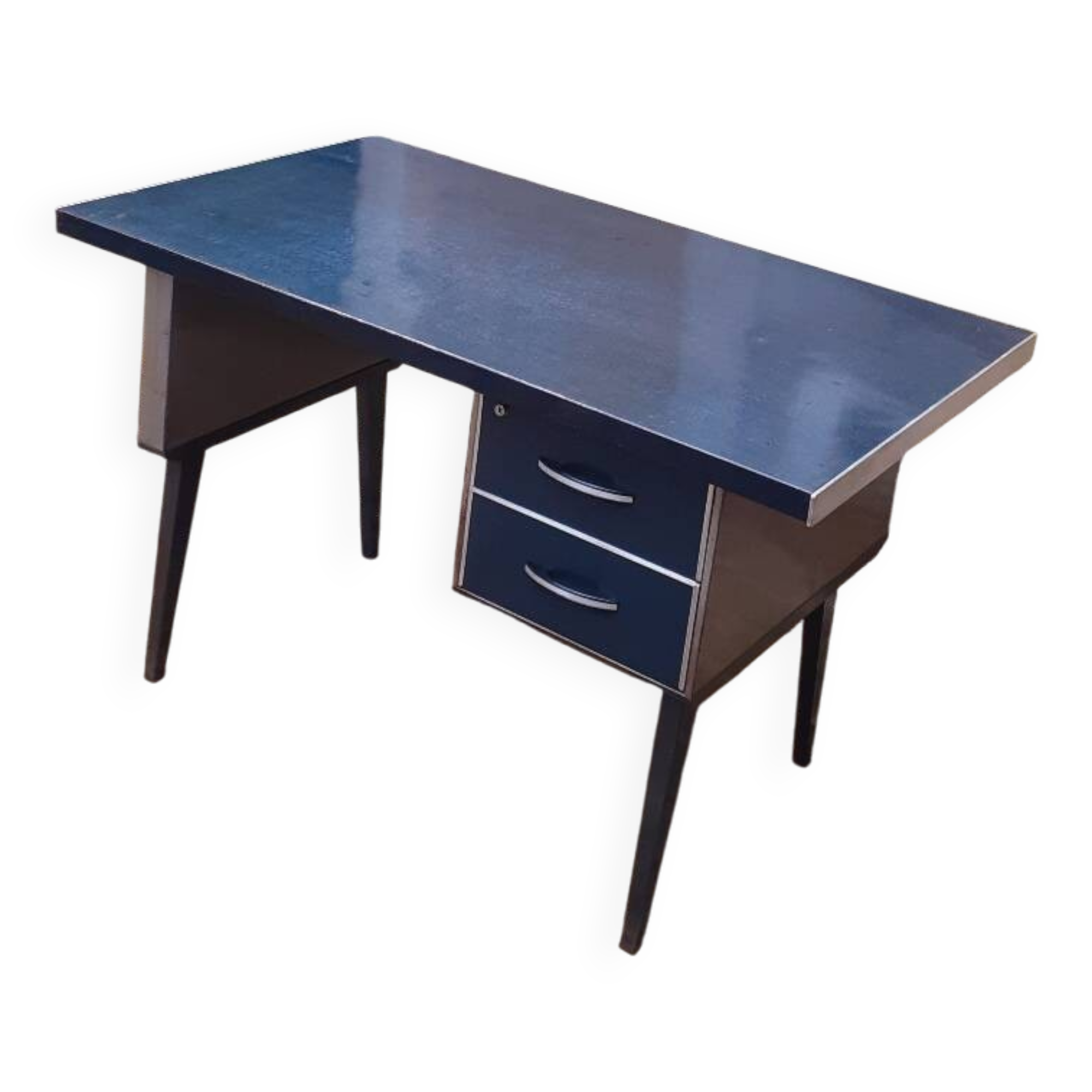 Strafor industrial metal desk, 1960s