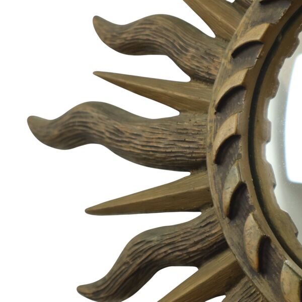 Miroir Butler Sunburst des années 60, boule miroir en verre et résine, 43 cm