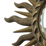 Sixties Sunburst Butler Mirror Sun Mirror Ball Glass Resin 43cm