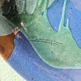 Large ceramic deep dish signed Ceramp