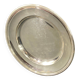Circular silver metal dish signed Christofle pearl model