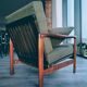 Vintage armchair green olive design by Z.Baczyk 1965
