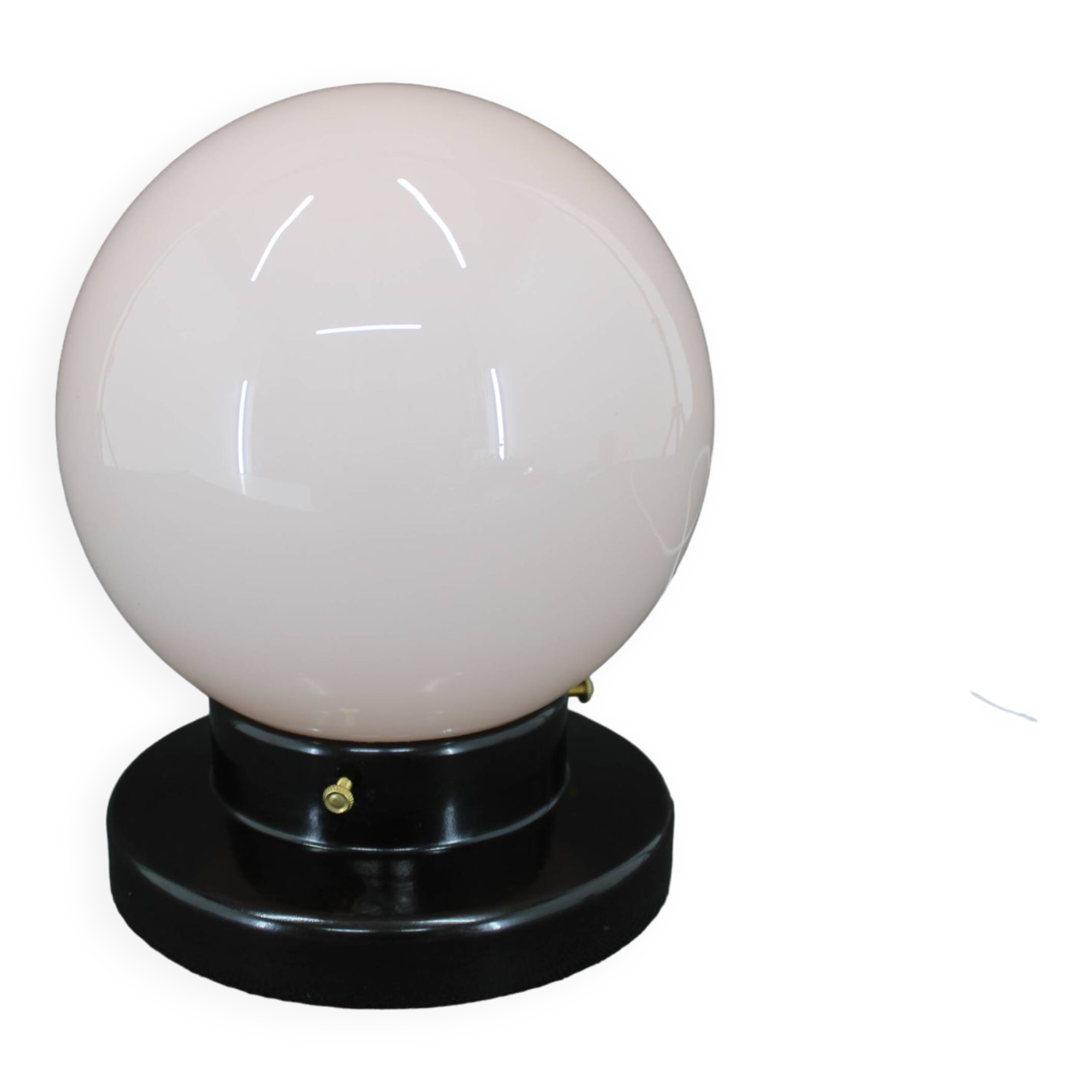 1950s Czechoslovakia recessed Bakelite glass lamp