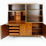 Restored Bauhaus Tubular Steel Cabinet with Secretary by R. Slezak, 1930s