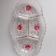 Appetizer dish with crystal compartments