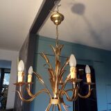 Lustre épi de blé fer doré 5 feux