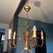 5-light gold-plated iron wheat sheaf chandelier