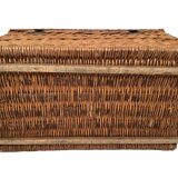 Old wicker transport trunk, early 20th century