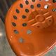 Orange tractor stool Pivoting mower Etienne Fermigier mirima 70