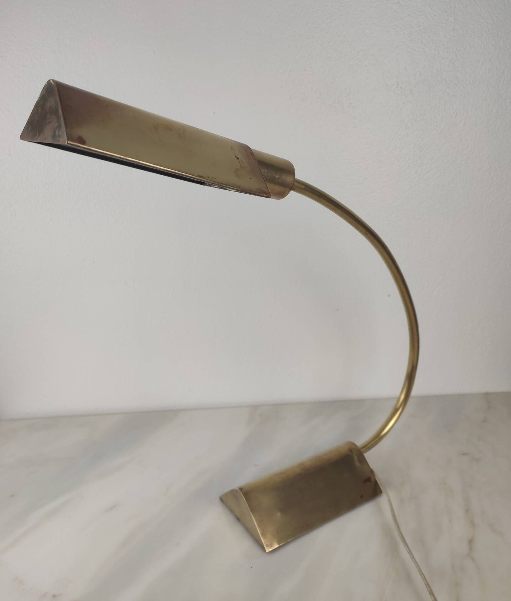 Vintage Mid-Century Modern Brass Table Lamp (1960s/70s)
