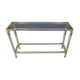 Brass and lucite console table, 1970s