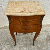 Pair of Louis XV style bedside tables in rosewood