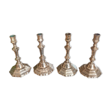 Louis XV chiseled bronze candlesticks