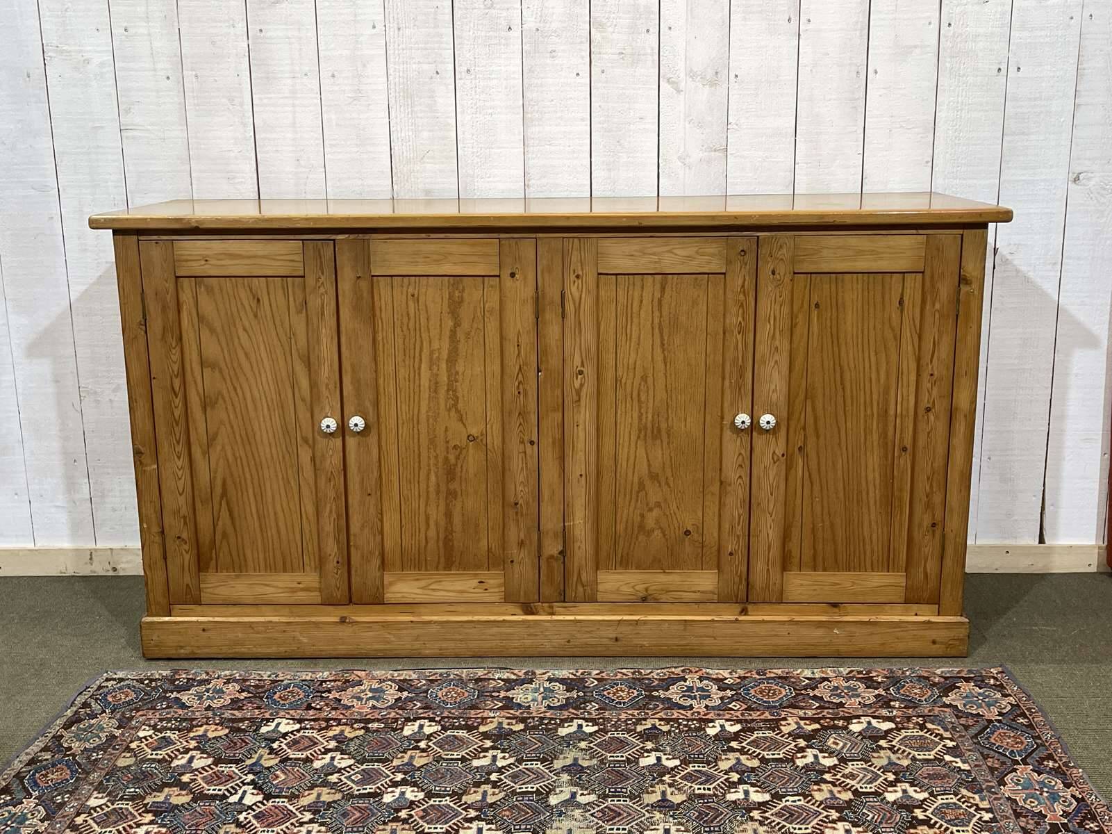 1950s English 4-door fir sideboard