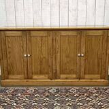 1950s English 4-door fir sideboard