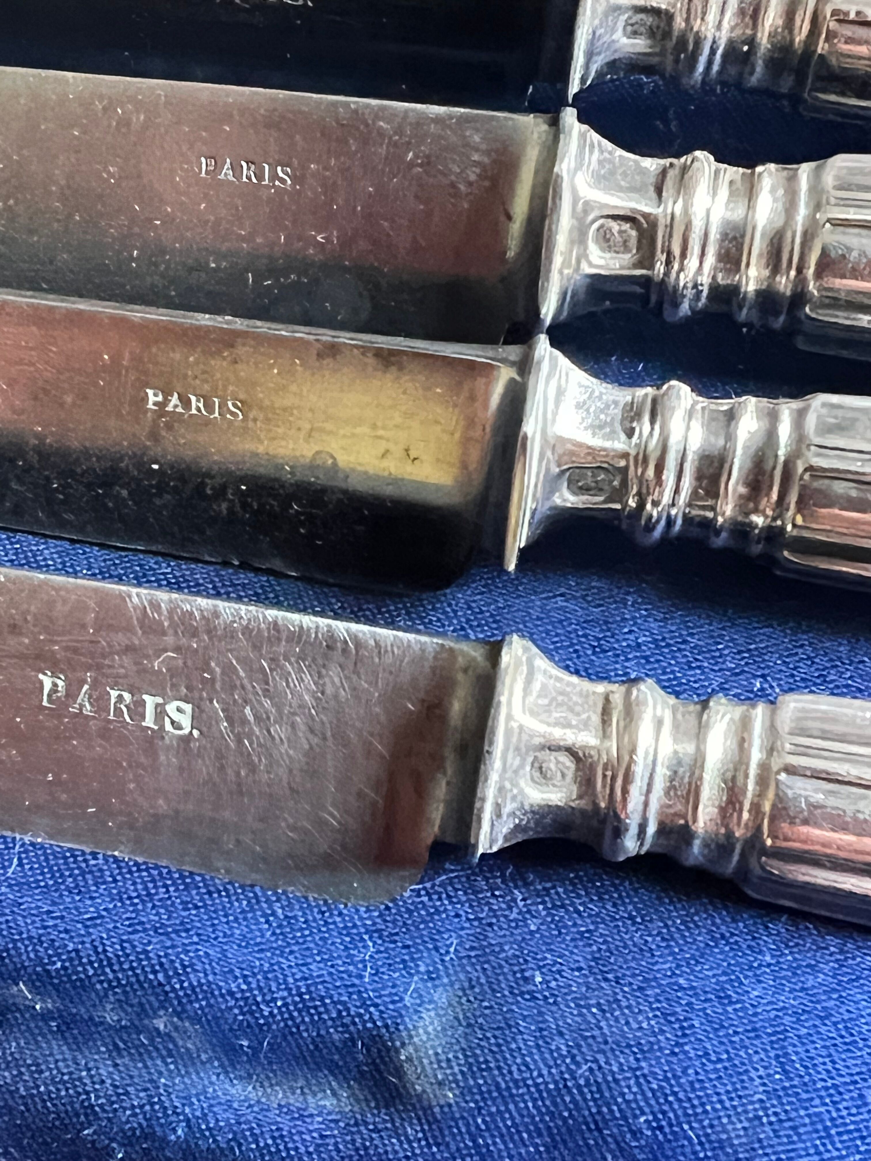 12 dessert knives from the Napoleon III era