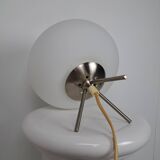 Tripod lamp with opaline UFO space age 70s
