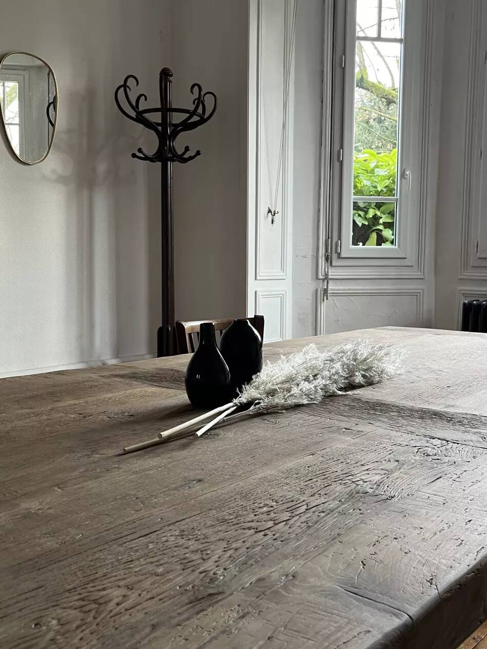 Kingstone Farmhouse Table in Solid Antique Oak - 275 cm long