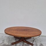 Baumann oval coffee table in teak 1950s vintage