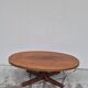 Table basse ovale Baumann en teck 1950s vintage