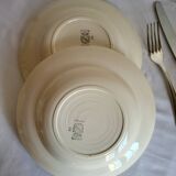 7 vintage deep plates in earthenware from Digoin Sarreguemines