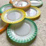 Colorful vintage Duralex plates