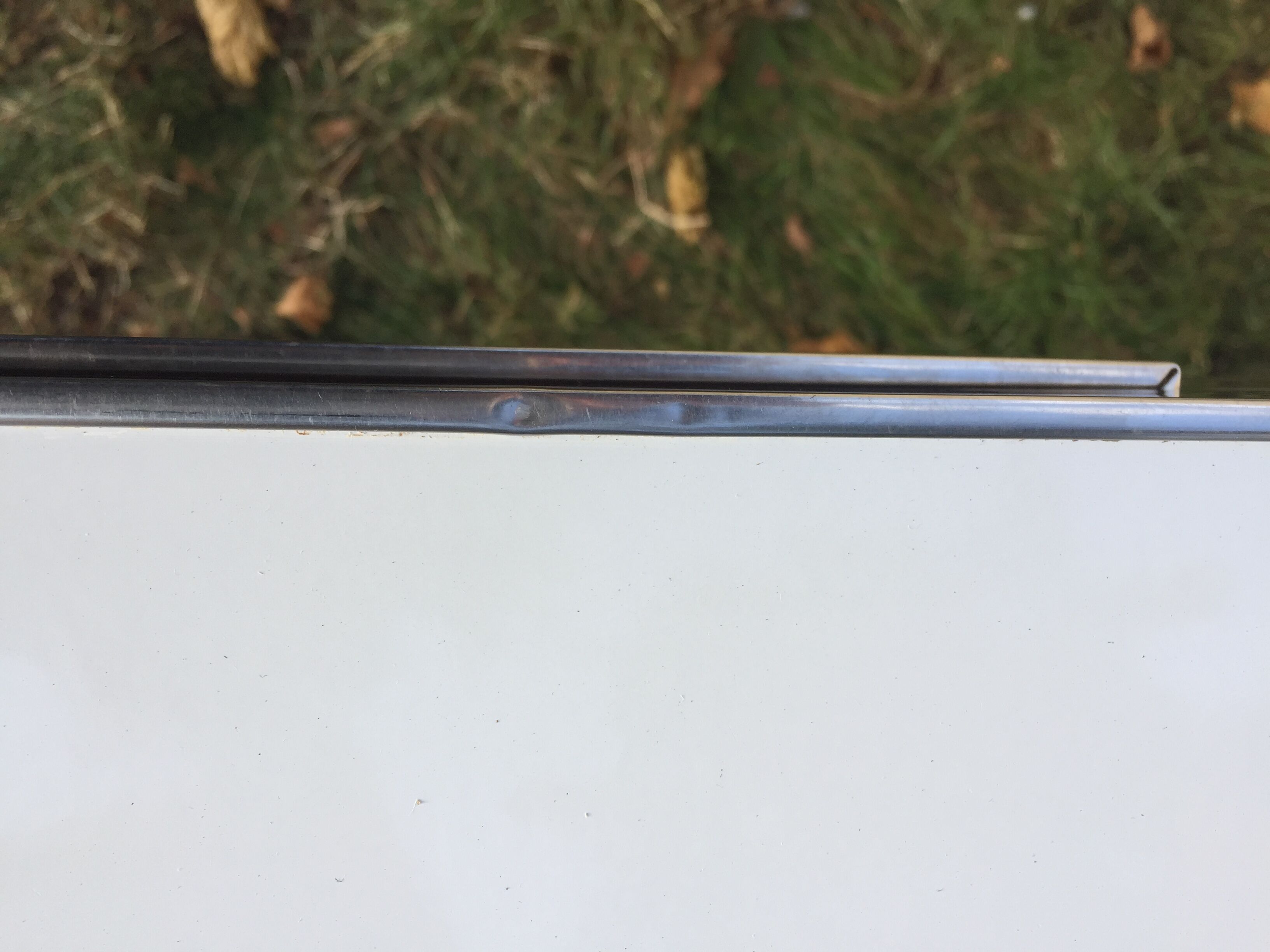 White vintage formica table 60s