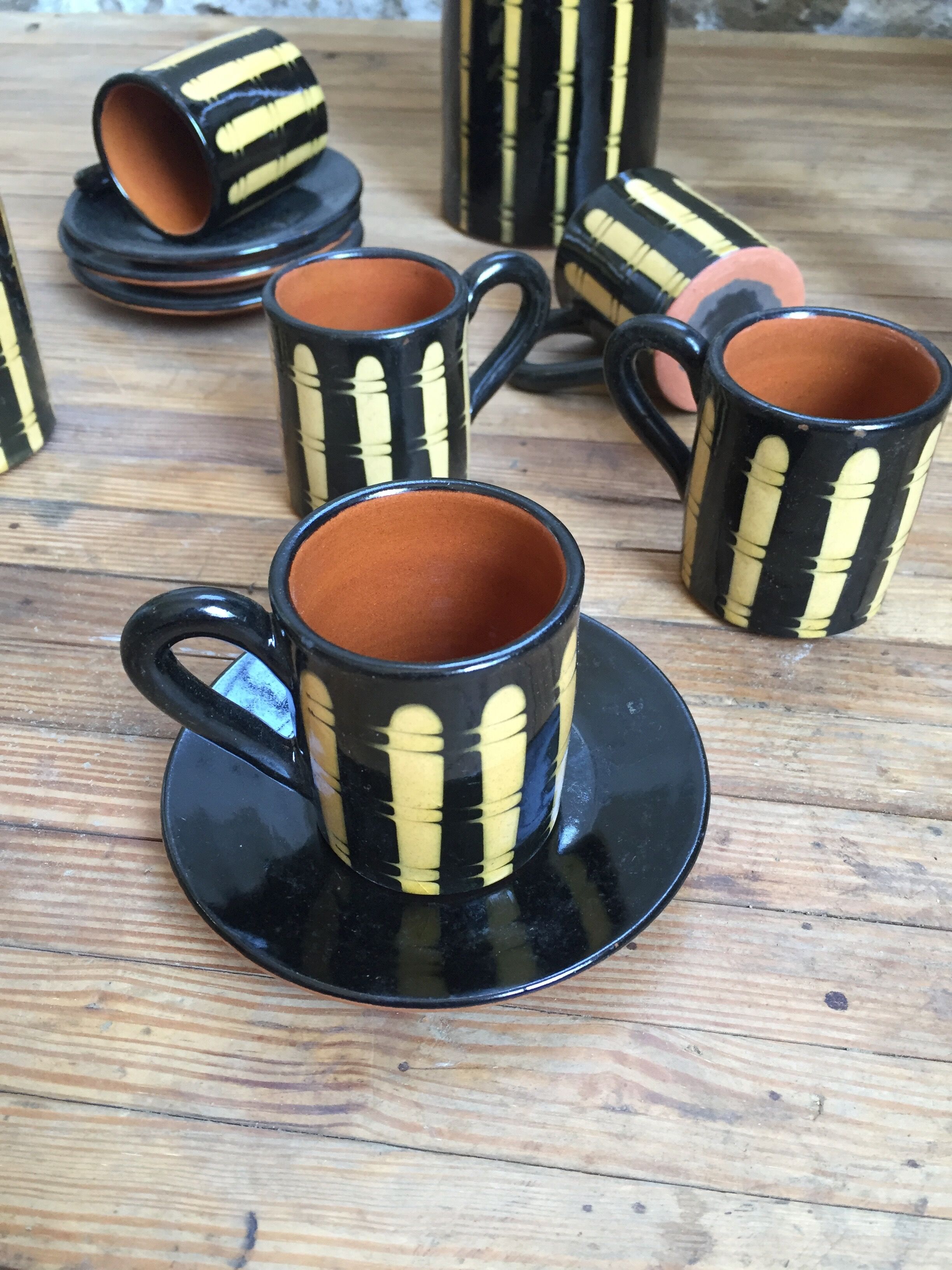 Coffee service in ceramic Bulgaria 70s