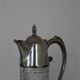 Large antique cut glass and silver-plated jug – English manufacture – 32 cm