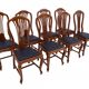 Large extendable table with eight chairs, late 19th century, France. After renovation.