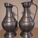 Large vintage pewter jugs
