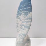 Lacquered and Airbrushed Ceramic Centerpiece /Vase Model Nr 182/2 by Vibi, Italy