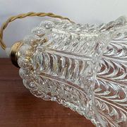 Suspension en verre moulé transparent – motif corolle