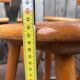 Vintage industrial workshop stool in wood, 1950s