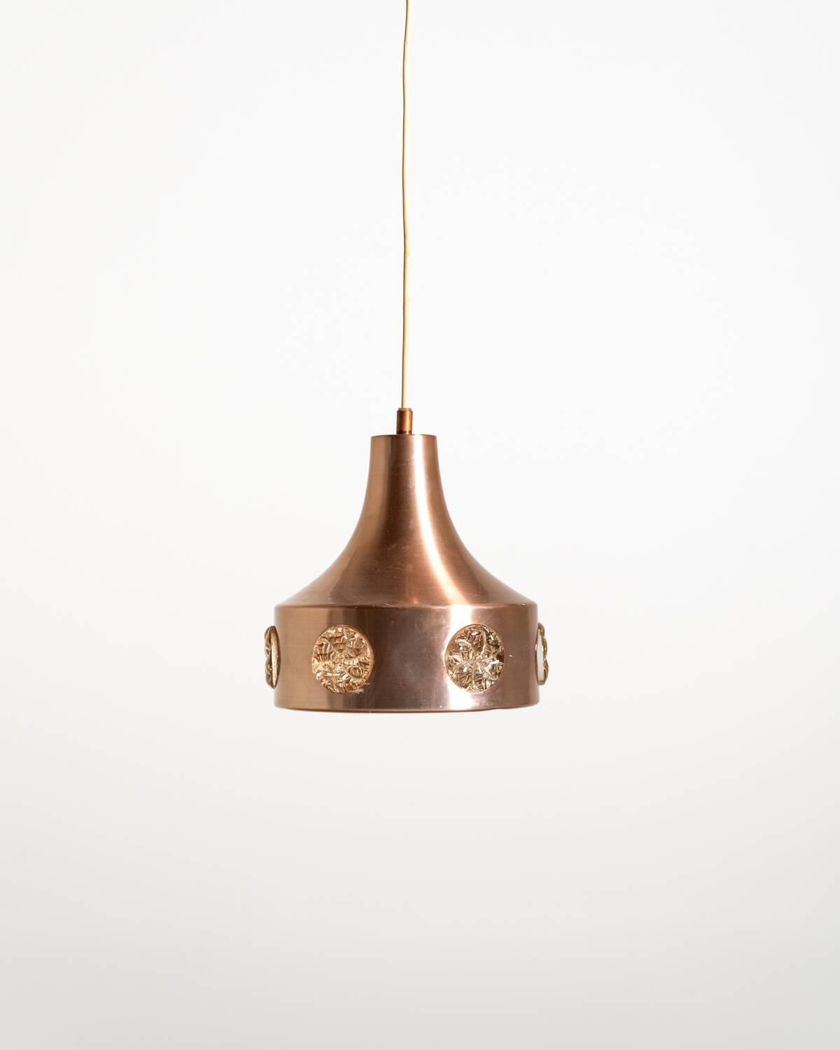 Swedish metal and glass pendant lamp, 1960s/70s