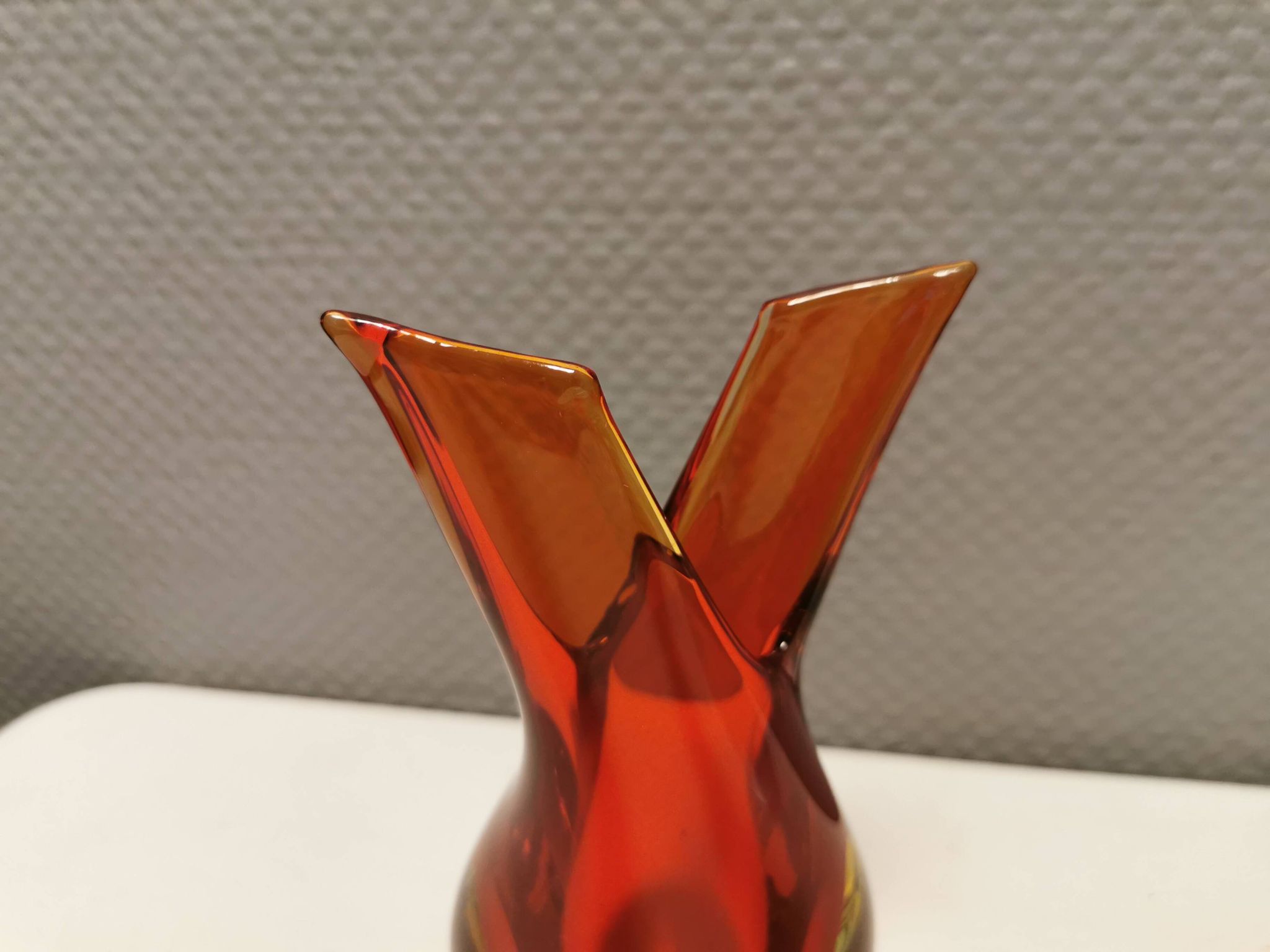 Vase en verre de Murano par Flavio Poli années 1950
