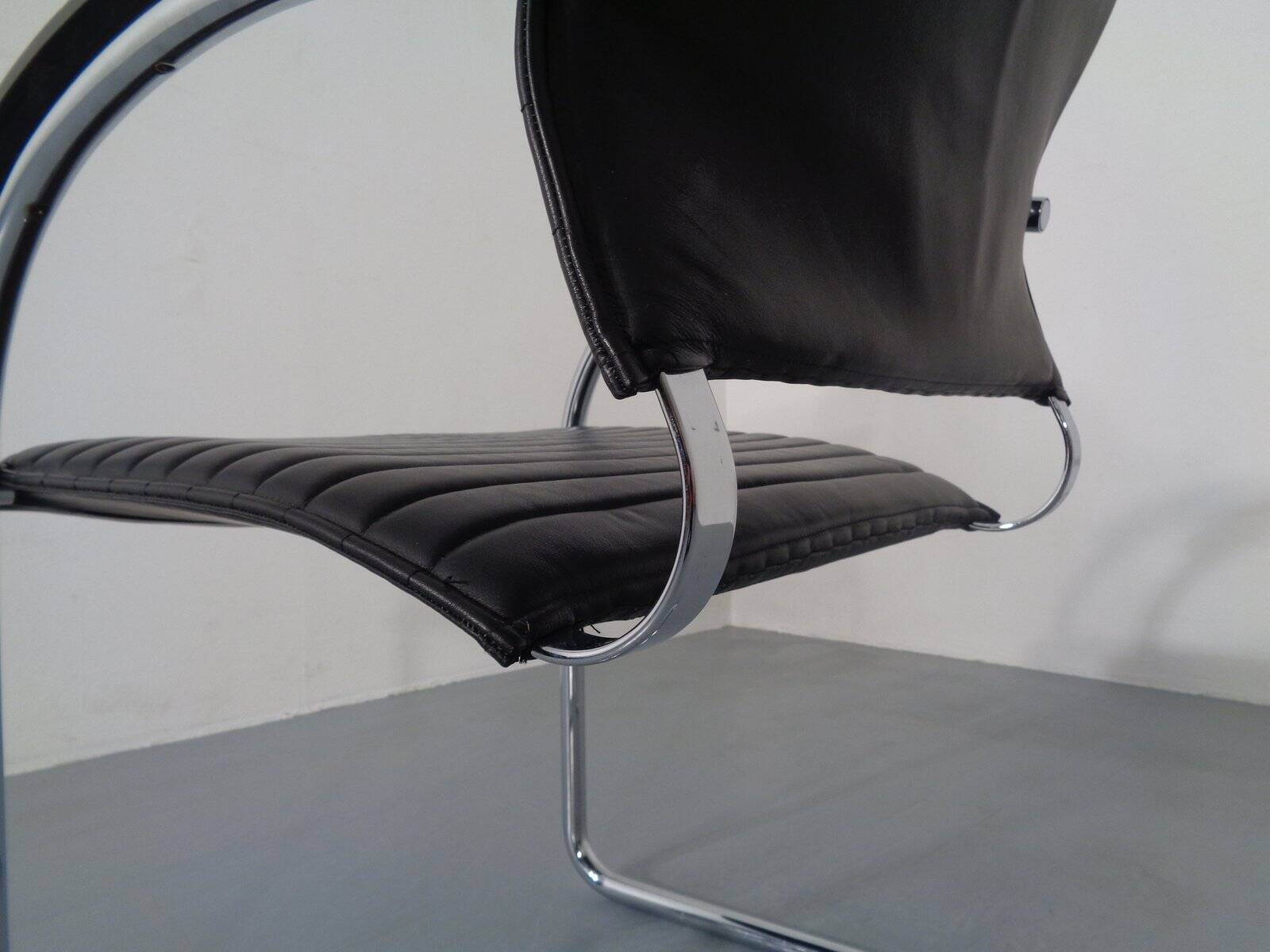 Model S78 Cantilever Leather Armchair by Josef Gorcia & Andreas Krob for Thonet, 1980s