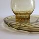 ART DECO Tray and Carafe Amber Yellow Glass