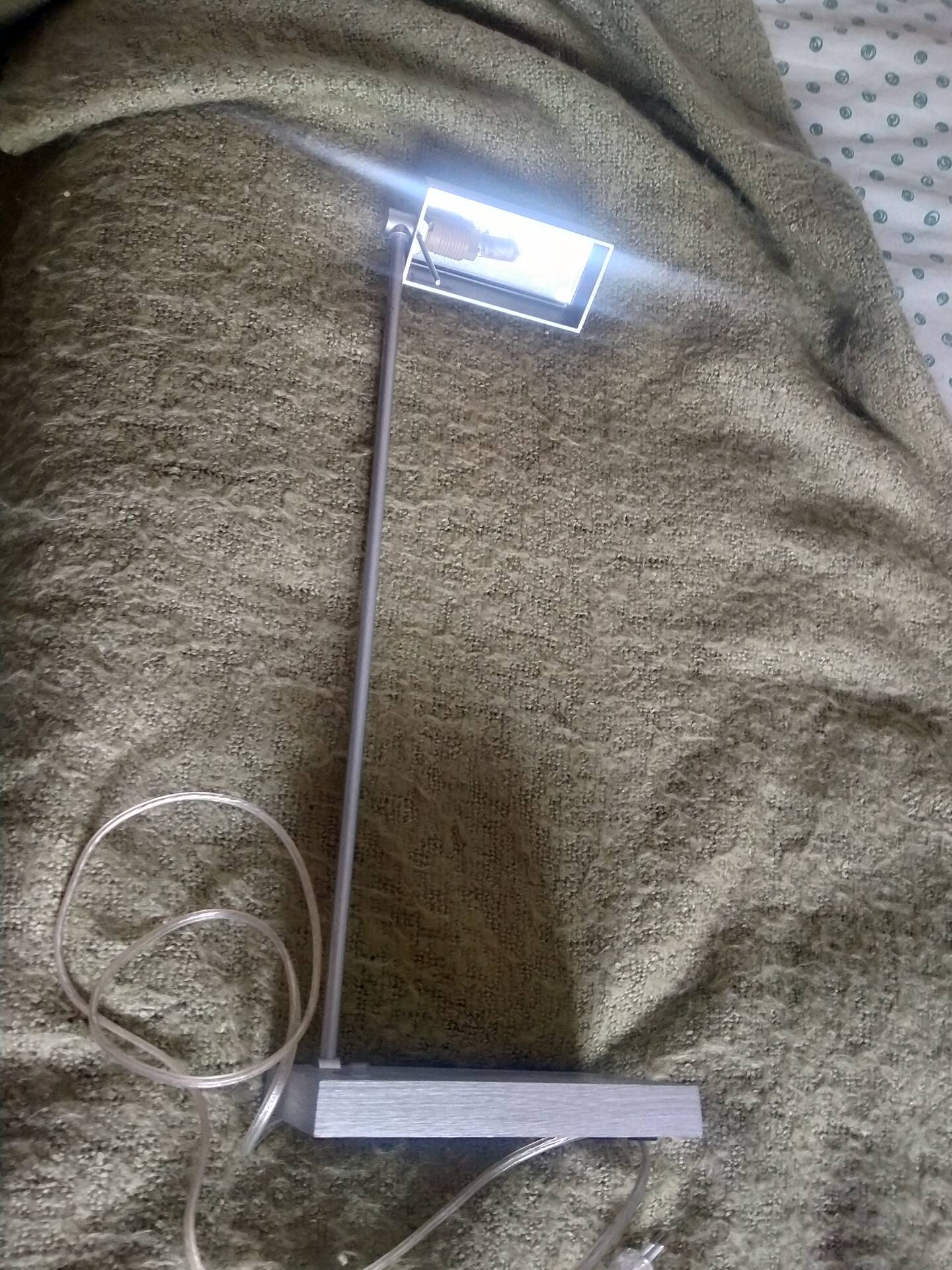 Brushed aluminium lamp, solid, from 2006.