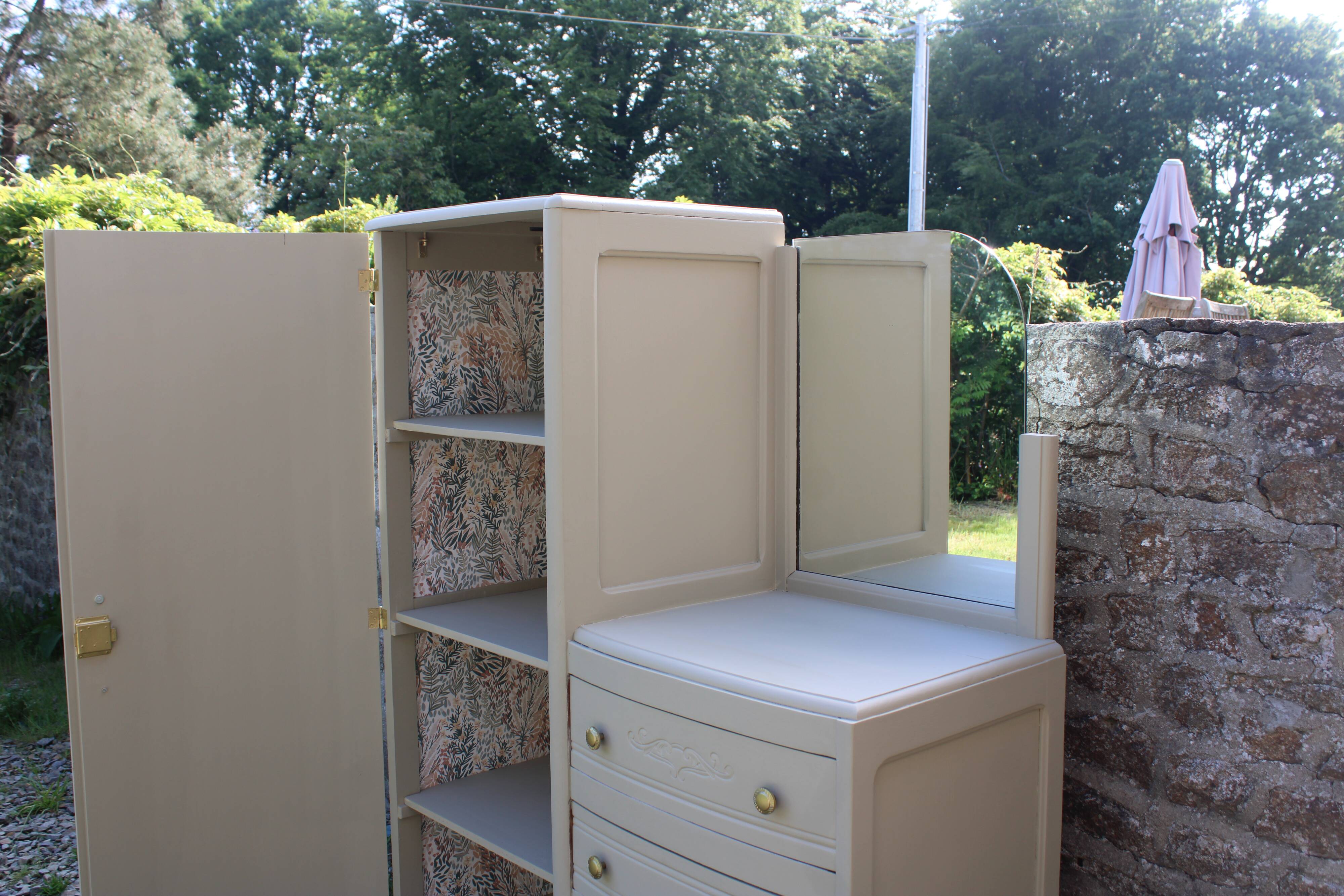 Asymmetrical art deco wardrobe