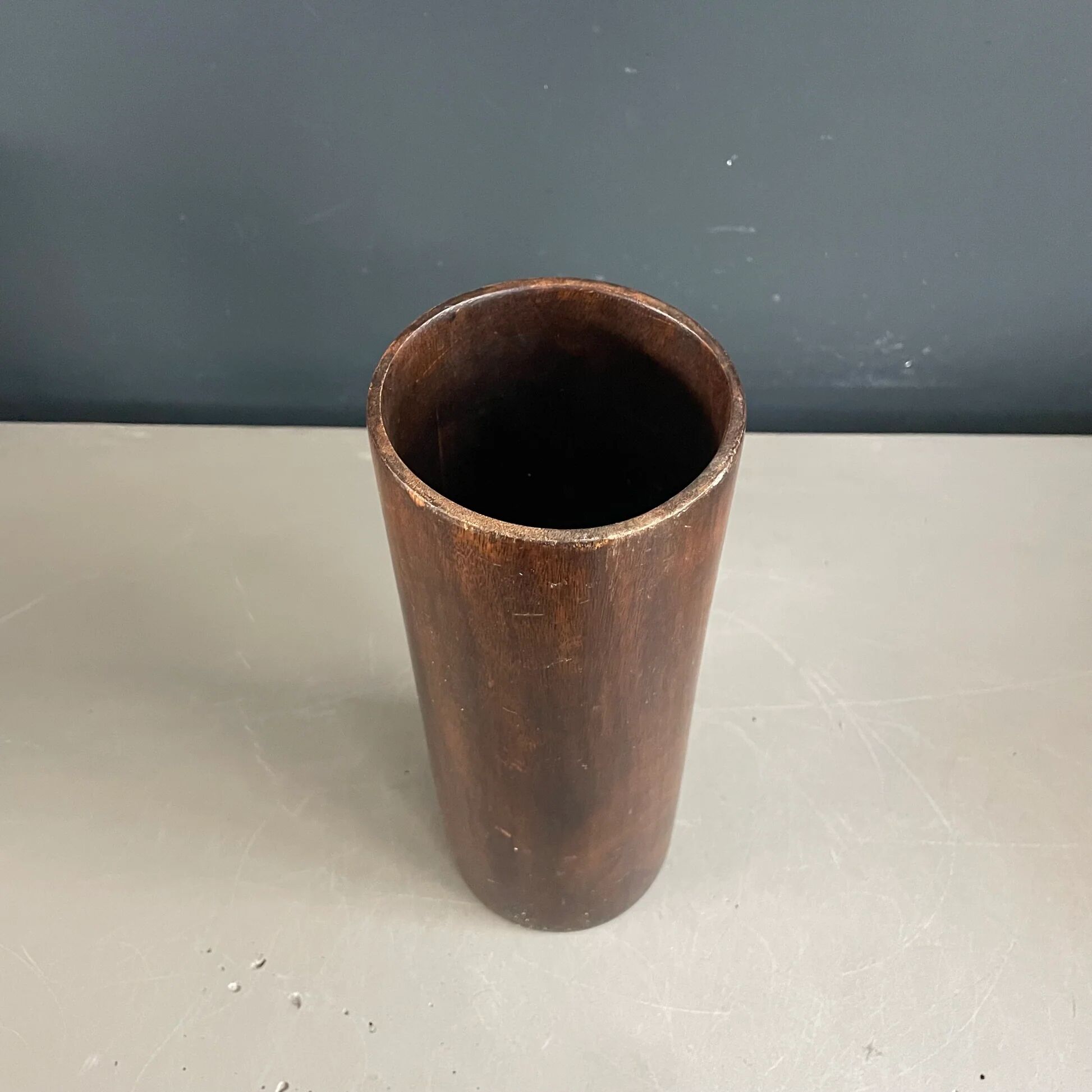 Vintage wooden plant pot