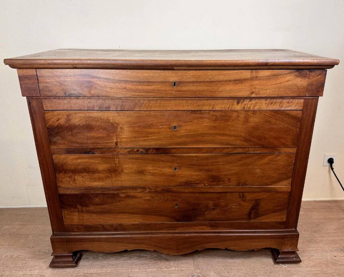 Louis Philippe Period Chest Of Drawers In Walnut