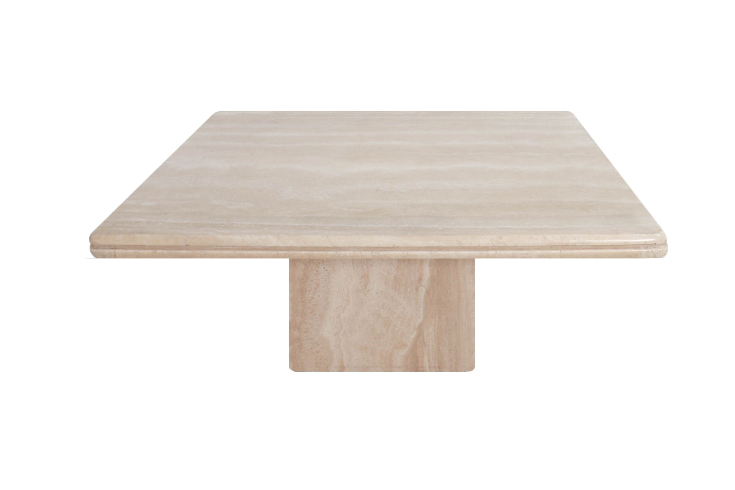 Table basse en travertin vintage fabriquée en italie dans les années 80.