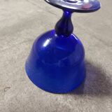 Glass cup of Biot, cobalt blue