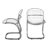 1970s Pair of Gastone Rinaldi Chromed Steel Chairs for Rima, Italy